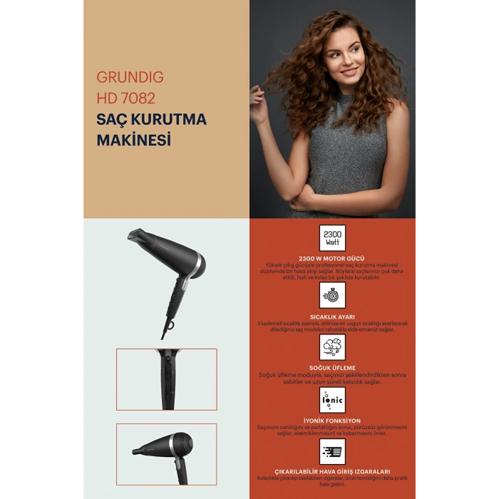Grundig HD 7082 2300 W Saç Kurutma Makinesi