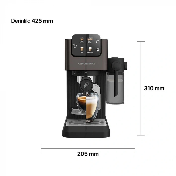 Grundig KSM 6430 Delisia Coffee Yarı Otomatik Kapsüllü Süt Hazneli Espresso Makinesi