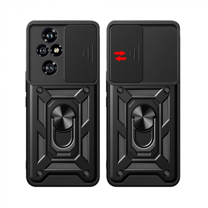 Honor 200 Pro Kılıf Magnetik Standlı Kamera Korumalı Zore Sürgülü Vega Kapak