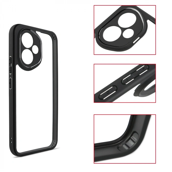 Honor 400 Kılıf Kamera Korumalı Şeffaf Arka Yüzey Zore New Roll Kapak