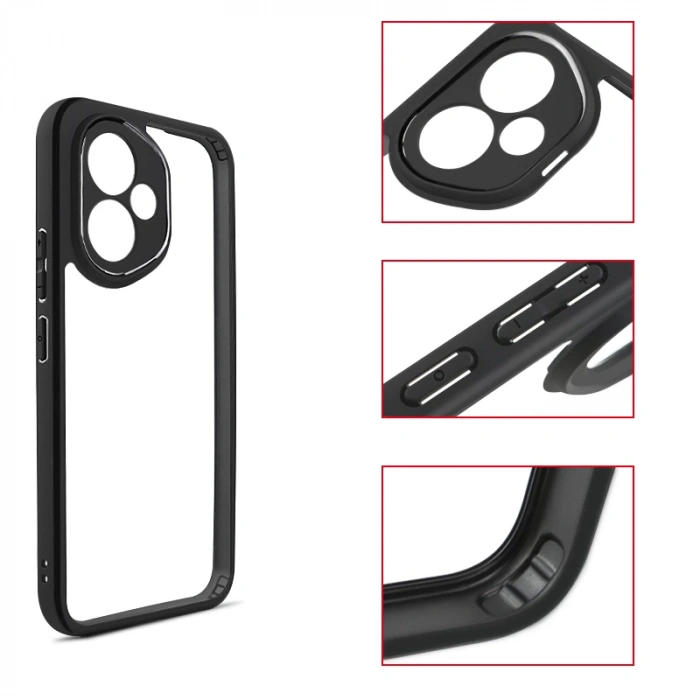 Honor 400 Kılıf Kamera Korumalı Şeffaf Arka Yüzey Zore New Roll Kapak