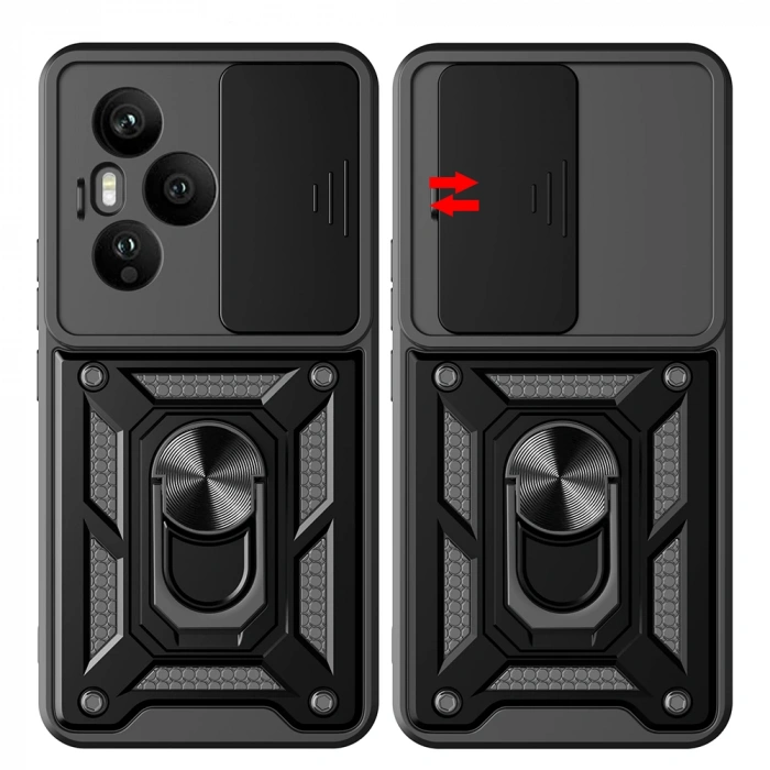 Honor 400 Pro Kılıf Magnetik Standlı Kamera Korumalı Zore Sürgülü Vega Kapak