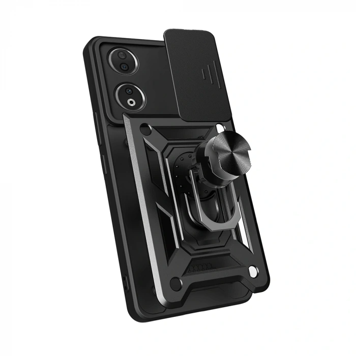 Honor 90 Kılıf Magnetik Standlı Kamera Korumalı Zore Sürgülü Vega Kapak