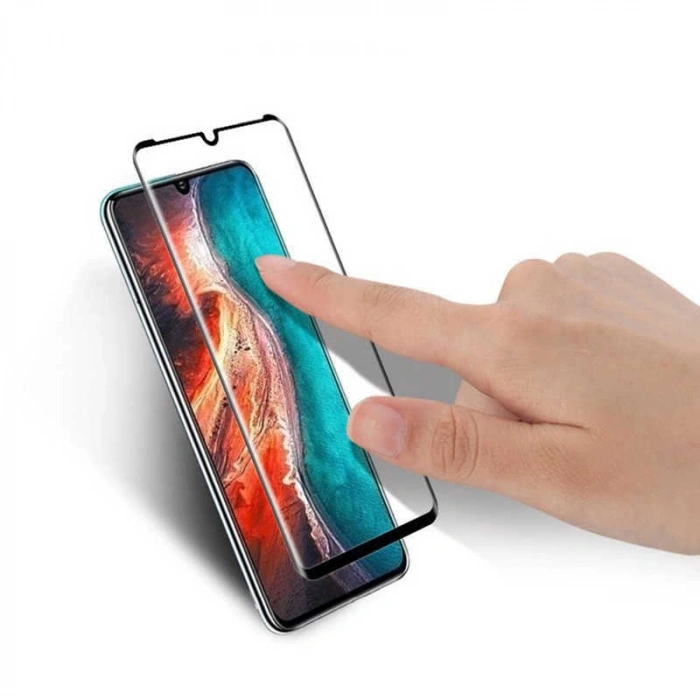 Huawei P30 Zore Kenarları Kırılmaya Dayanıklı Cam Ekran Koruyucu