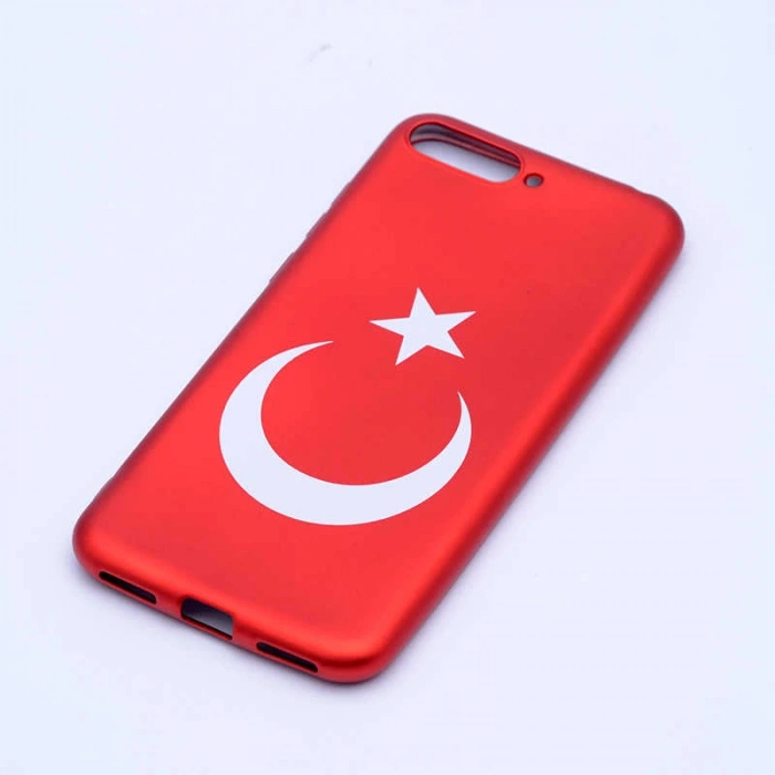 Huawei Y6 2018 Kılıf Zore Bayrak Silikon
