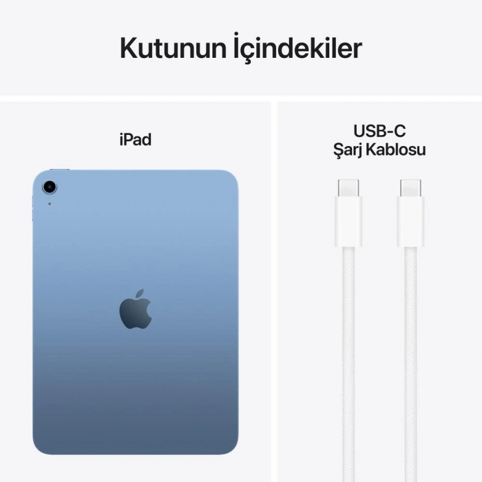 iPad A16 128GB Wi-Fi 11Liquid Retina Ekran iPadOS Tablet (MD4A4TU/A) - Mavi
