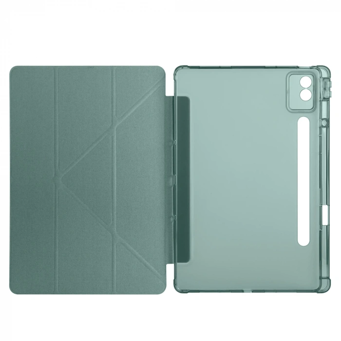Lenovo Idea Tab Pro 12.7 TB-373FU Kılıf Zore Tri Folding Kalem Bölmeli Standlı Kılıf