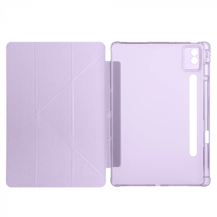 Lenovo Idea Tab Pro 12.7 TB-373FU Kılıf Zore Tri Folding Kalem Bölmeli Standlı Kılıf