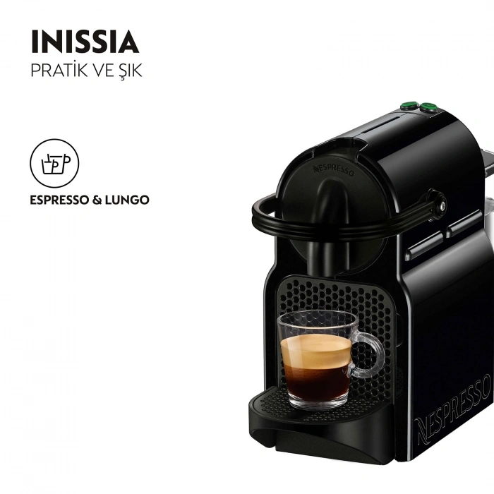 Nespresso D40 Inissia Kapsüllü Kahve Makinesi - Siyah
