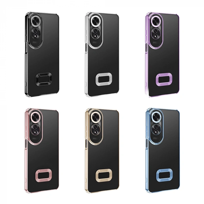 Oppo A60 Kılıf Kamera Korumalı Logo Gösteren Zore Omega Kapak