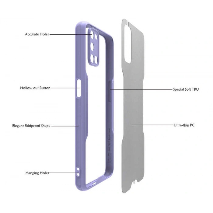 Oppo A92 Kılıf Zore Parfe Kapak