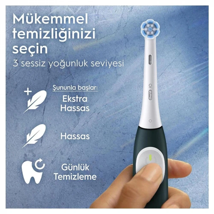 Oral-B iO2 Serisi Şarjlı Diş Fırçası 2li Avantaj Paketi -Siyah/Yeşil