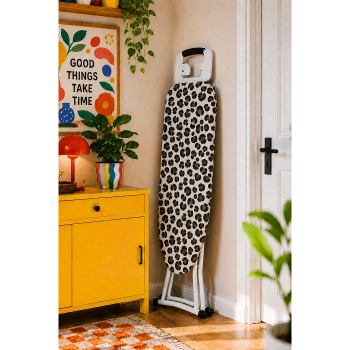 Pionny Keçeli Ütü Masası Kılıfı - 55x140 cm - Leopar