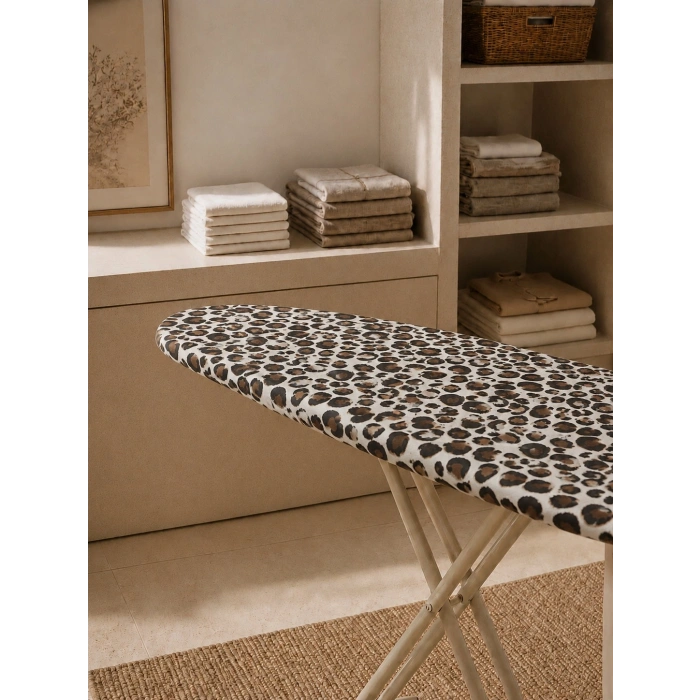 Pionny Keçeli Ütü Masası Kılıfı - 55x140 cm - Leopar