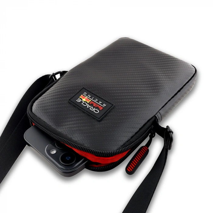 Redbull Orjinal Lisanslı PU Karbon Fiber Tasarımlı Çapraz Vücut Aksesuar Çantası