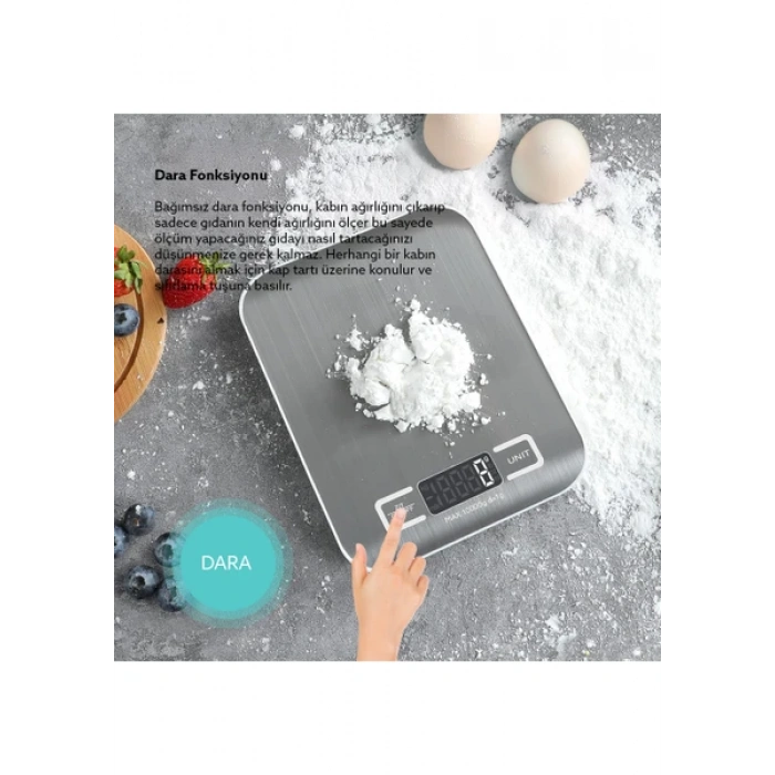 RossClean Assistant LED Ekranlı Hassas Dijital Mutfak Tartısı 10KG-1GR