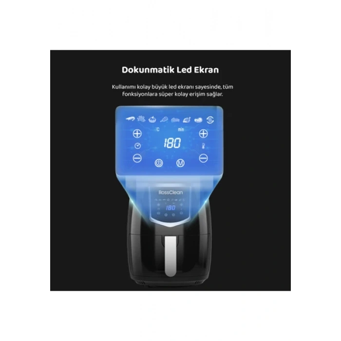 RossClean Cook Fresh 5,5L Dijital Airfryer Fritöz