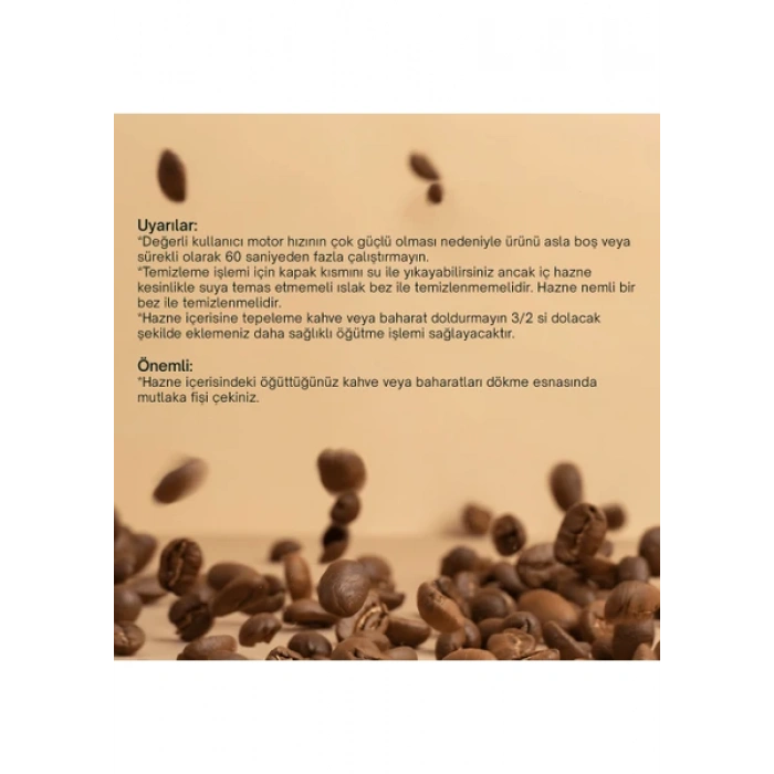 RossClean Grind Kahve ve Baharat Öğütücü