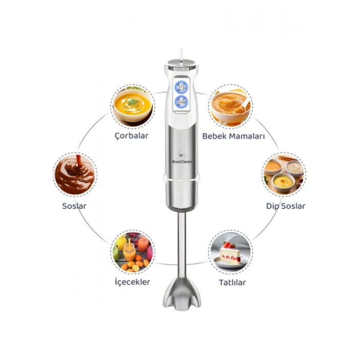 RossClean Master Pro El Blenderi 1000W Beyaz