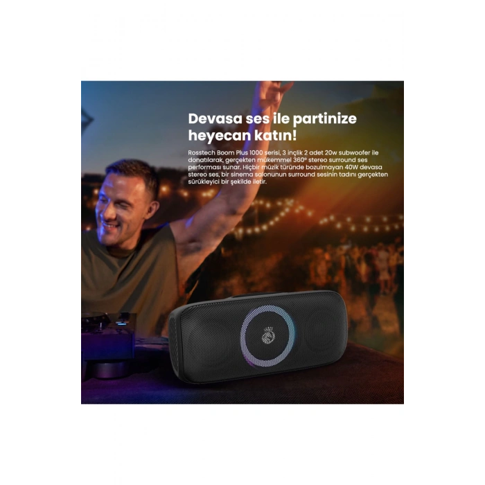Rosstech Soundparty Boom Plus 1000 Party Hoparlör