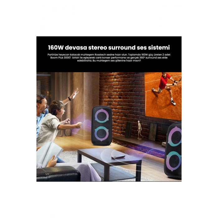Rosstech Soundparty Boom Plus 3000 Party Hoparlör