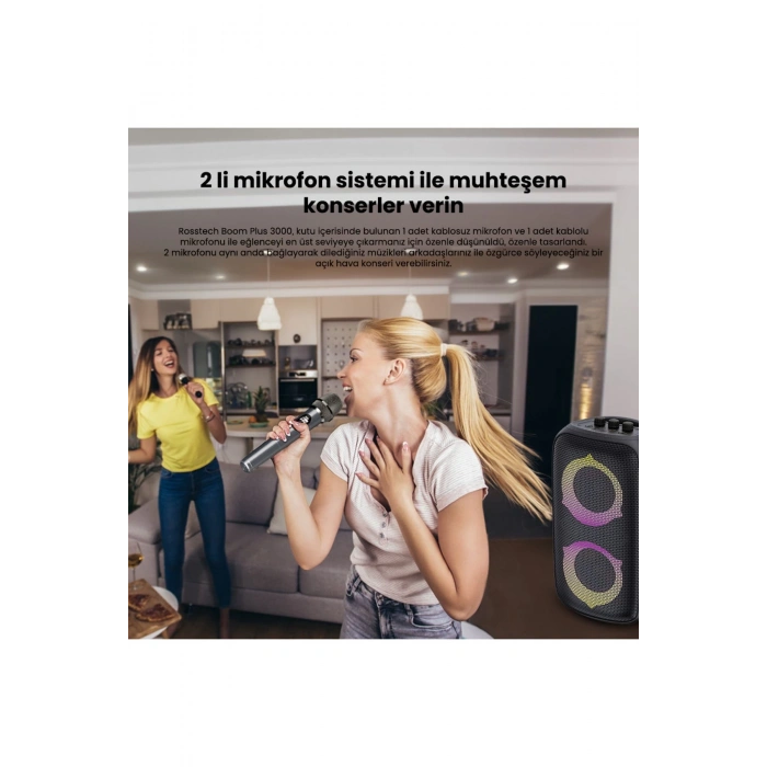 Rosstech Soundparty Boom Plus 3000 Party Hoparlör