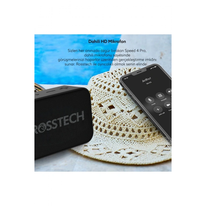 Rosstech Soundparty Speed 4 Pro Bluetooth Hoparlör Siyah
