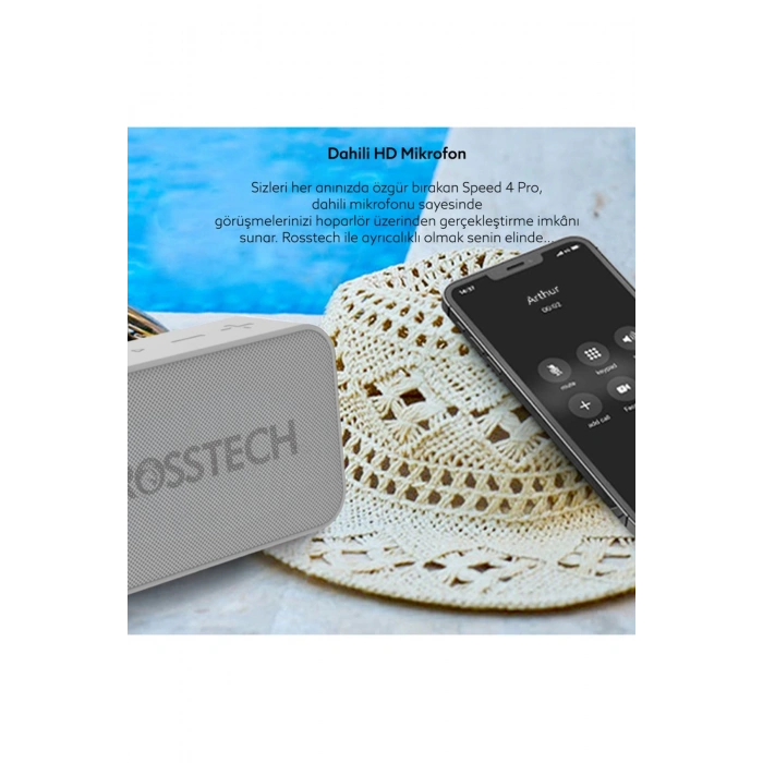 Rosstech Soundparty Speed 4 Pro Bluetooth Hoparlör Beyaz