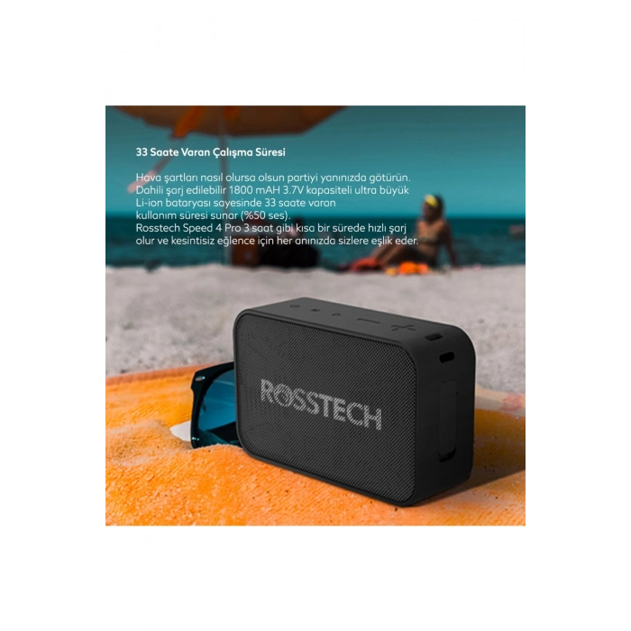 Rosstech Soundparty Speed 4 Pro Bluetooth Hoparlör Beyaz