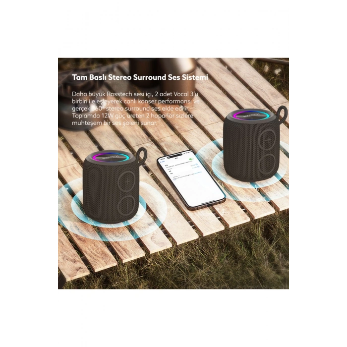 Rosstech Soundparty Vocal 3 Pro Bluetooth Hoparlör Siyah