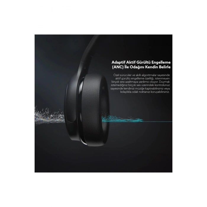 Rosstech Sounparty Rs-600 ANC Mikrofonlu Bluetooth 5.3 Kulaküstü Kulaklık Mavi