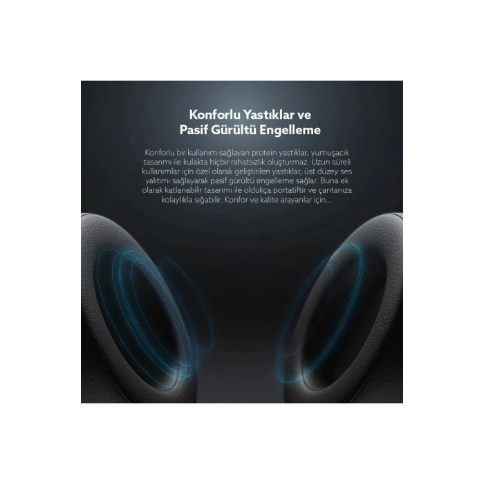 Rosstech Sounparty Rs-600 ANC Mikrofonlu Bluetooth 5.3 Kulaküstü Kulaklık Krem