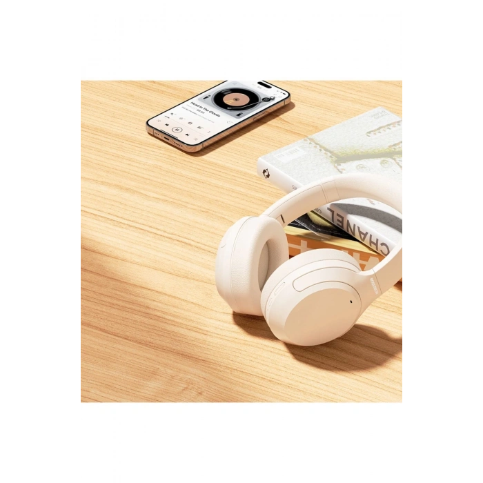 Rosstech Sounparty Rs-600 ANC Mikrofonlu Bluetooth 5.3 Kulaküstü Kulaklık Krem