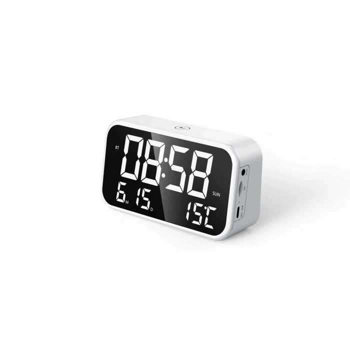 Sarepo Z10 LED Dijital Saat & Kablosuz Hoparlör | Bluetooth 5.0 | FM Radyo | Termometre