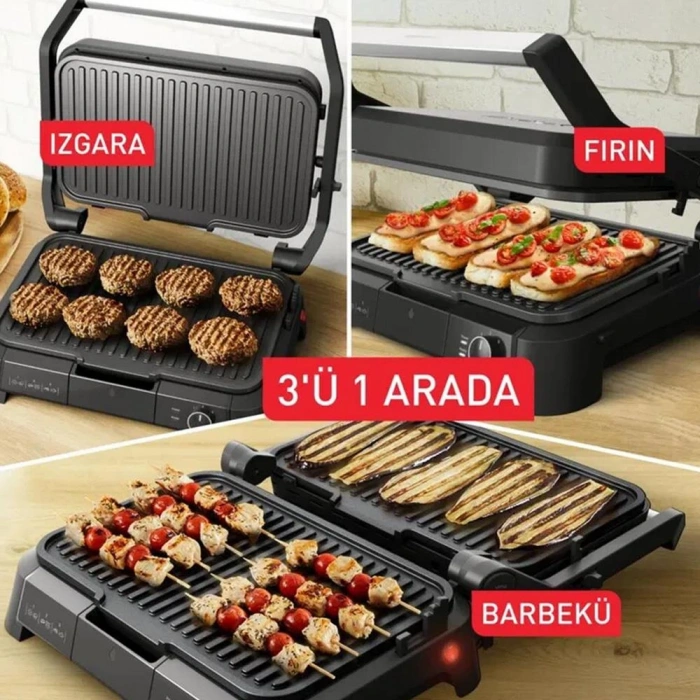 Tefal SuperGrill 3in1 XL Tost Makinesi - Gri