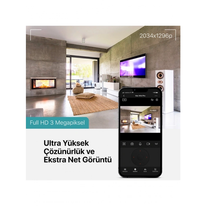 Ttec Wizi Pro Full HD 360 Derece Tak Çalıştır Wi-Fi Akıllı Kamera