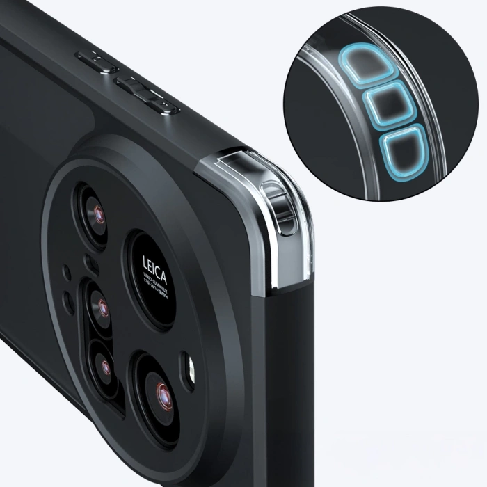 Xiaomi 15 Ultra Kılıf Kamera Korumalı Şeffaf Arka Yüzey Zore New Roll Kapak