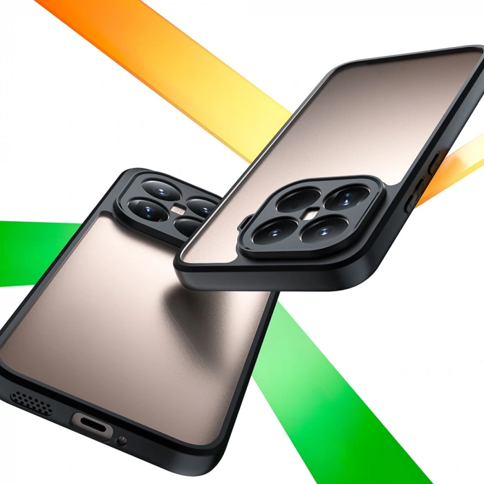 Xiaomi 15T Pro Kılıf Kamera Korumalı Şeffaf Arka Yüzey Zore New Roll Kapak