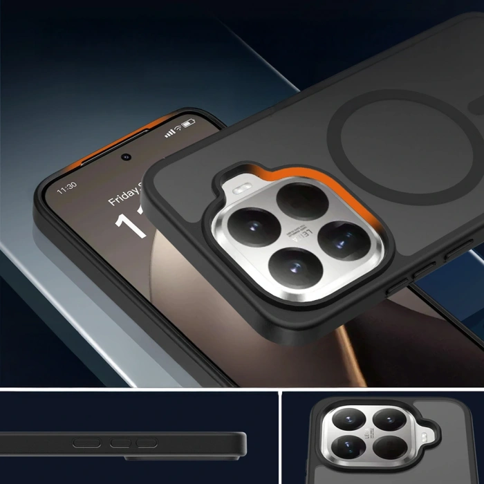 Xiaomi 15T Pro Kılıf Sert PC Arka Yüzey Wireless Şarj Özellikli Zore Flet M-safe Kapak