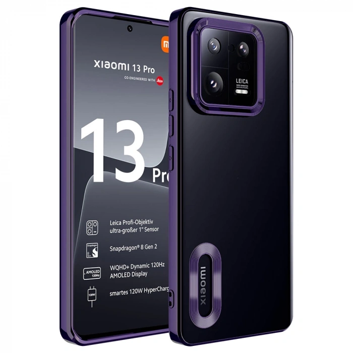 Xiaomi Mi 13 Pro Kılıf Kamera Korumalı Logo Gösteren Zore Omega Kapak
