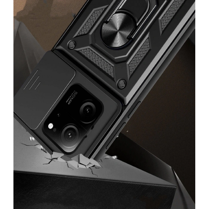 Xiaomi Mi 13T Pro Kılıf Magnetik Standlı Kamera Korumalı Zore Sürgülü Vega Kapak