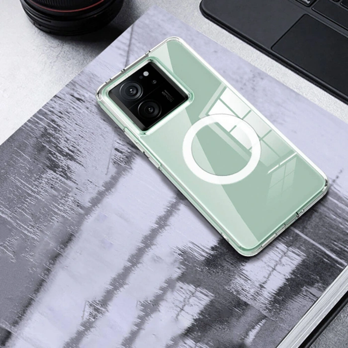 Xiaomi Mi 13T Pro Kılıf Sert PC Arka Yüzey Wireless Şarj Özellikli Zore Flet M-safe Kapak