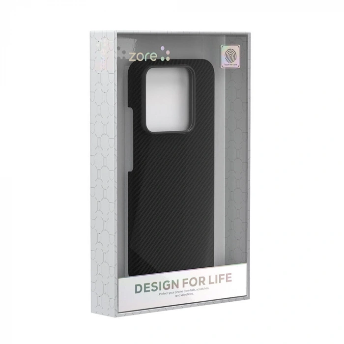 Xiaomi Mi 14 Kılıf M-safe Şarj Özellikli 600D Kevlar Zore Krek Karbon Kapak