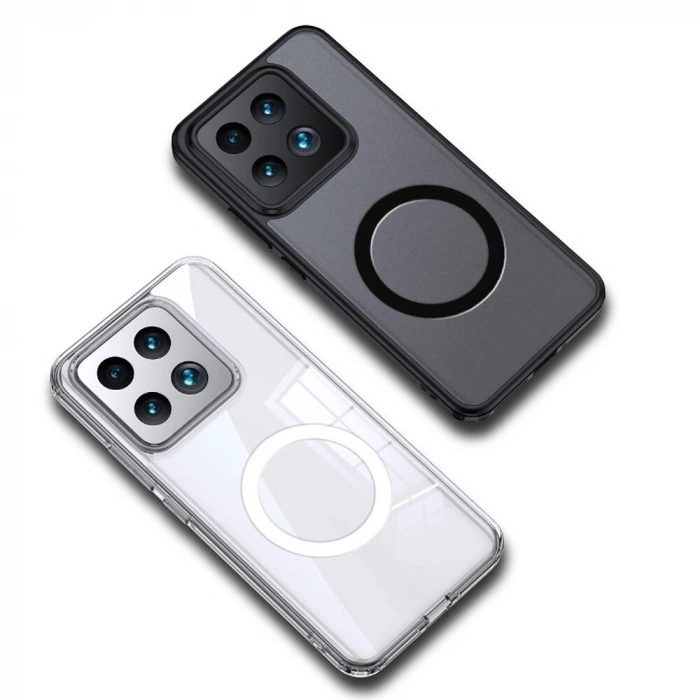 Xiaomi Mi 14 Kılıf Sert PC Arka Yüzey Wireless Şarj Özellikli Zore Flet M-safe Kapak