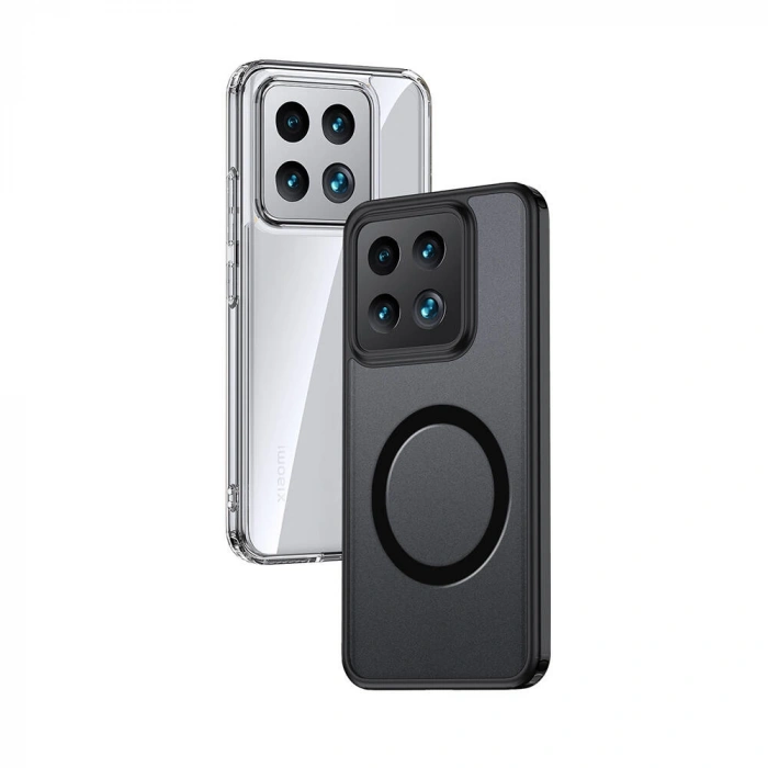 Xiaomi Mi 14 Kılıf Sert PC Arka Yüzey Wireless Şarj Özellikli Zore Flet M-safe Kapak