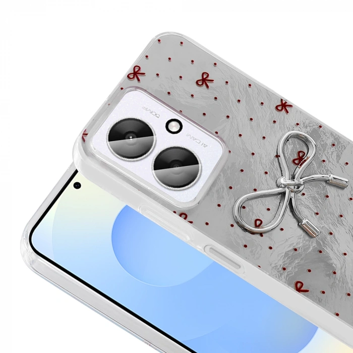 Xiaomi Poco C65 Kılıf Kamera Korumalı Figürlü Zore Ponti Silikon Kapak