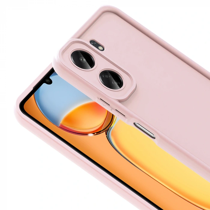 Xiaomi Poco C65 Kılıf Kamera Korumalı Zore Ananas Kapak