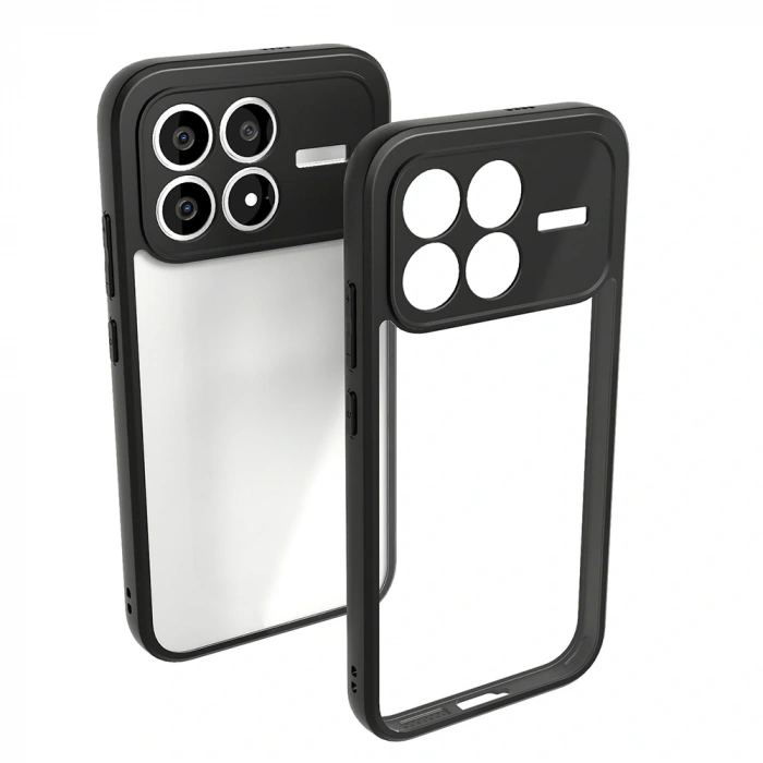 Xiaomi Poco F8 Pro Kılıf Kamera Korumalı Şeffaf Arka Yüzey Zore New Roll Kapak