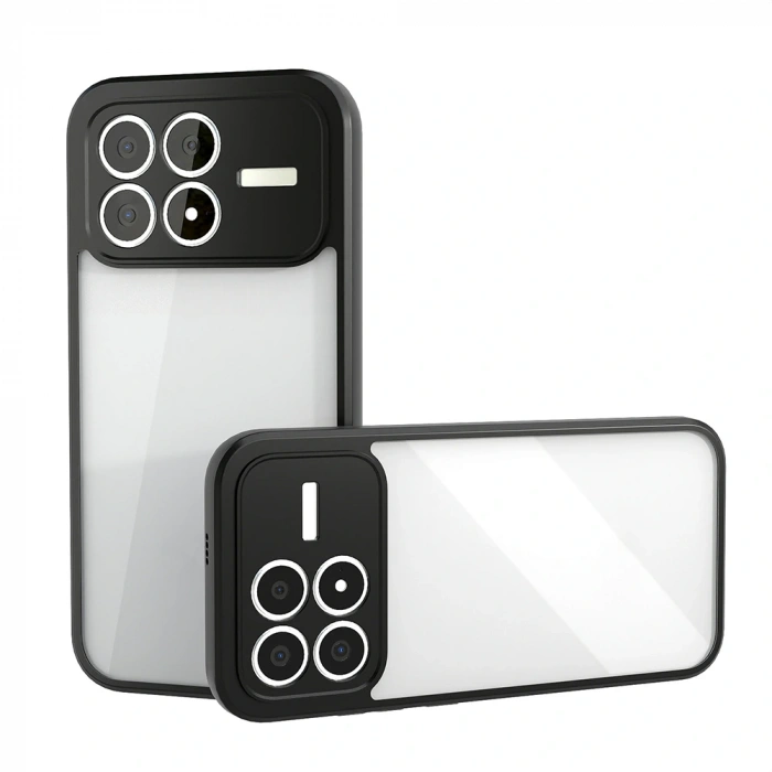 Xiaomi Poco F8 Pro Kılıf Kamera Korumalı Şeffaf Arka Yüzey Zore New Roll Kapak