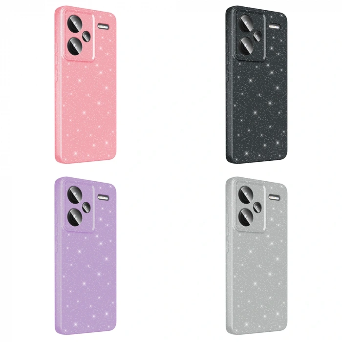 Xiaomi Redmi Note 13 Pro Plus 5G Kılıf Kamera Korumalı Simli Lüks Zore Koton Kapak